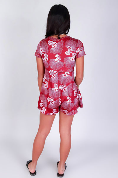 Jeans Warehouse Hawaii - DRESS RMPR 2-16 - OHIA LEHUA ROMPER | KIDS SIZE 2-16 | By LUZ