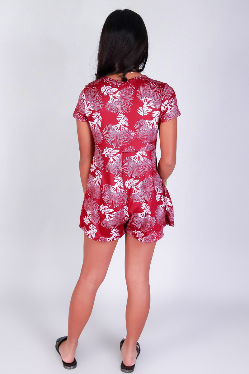 Jeans Warehouse Hawaii - DRESS RMPR 2-16 - OHIA LEHUA ROMPER | KIDS SIZE 2-16 | By LUZ