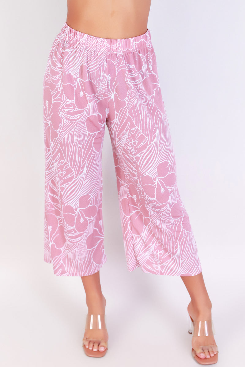 Jeans Warehouse Hawaii - PRINT KNIT CAPRI&