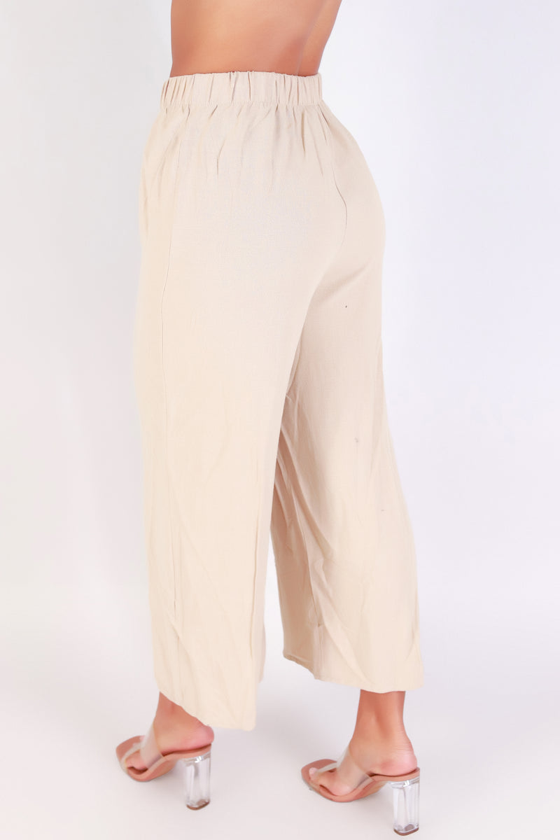 Jeans Warehouse Hawaii - SOLID WOVEN CAPRI&