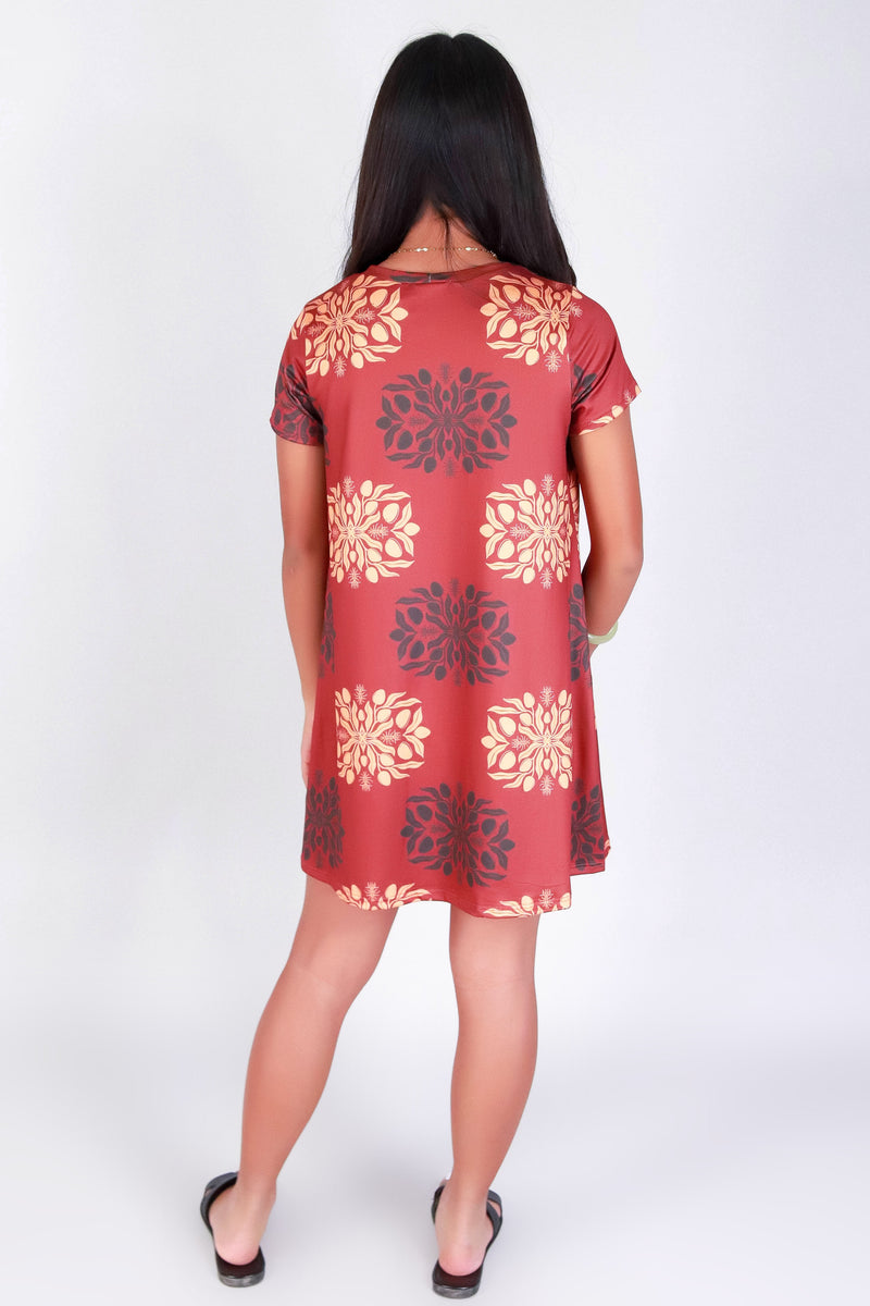 Jeans Warehouse Hawaii - DRESS RMPR 2-16 - MANGO QUILT TRAPEZE DRESS | KIDS SIZE 2-16 | By LUZ