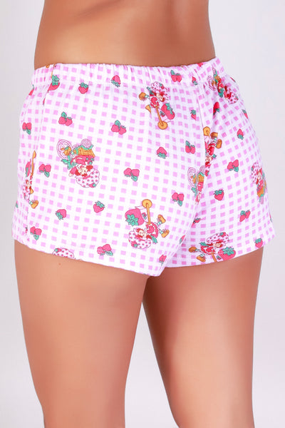 Jeans Warehouse Hawaii - KNIT HOT SHORTS - STRAWBERRY SHORTCAKE SHORTS | By SHOSHO