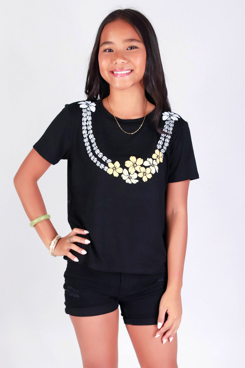 Jeans Warehouse Hawaii - S/S PRINT 2-16 - MULTI PUAKENIKENI LEI TEE | KIDS SIZE 2-16 | By LUZ