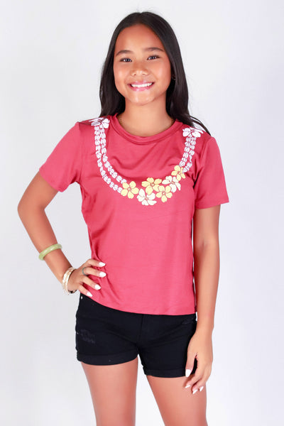 Jeans Warehouse Hawaii - S/S PRINT 2-16 - MULTI PUAKENIKENI LEI TEE | KIDS SIZE 2-16 | By LUZ