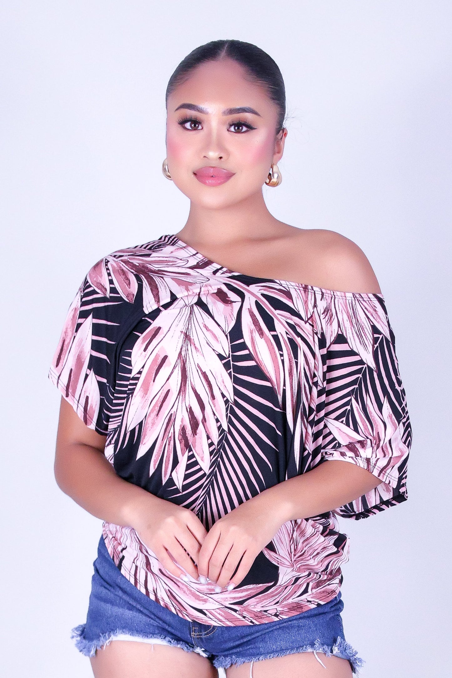 LEAF ME PRETTY DOLMAN TOP