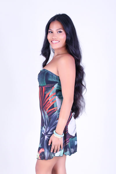 WILDFLOWER TUBE MINI DRESS