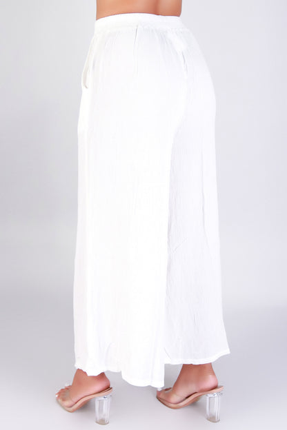 Jeans Warehouse Hawaii - SOLID WOVEN PANTS - EFFORTLESS FLOW PANTS | By ZENANA (KC EXCLUSIVE,INC