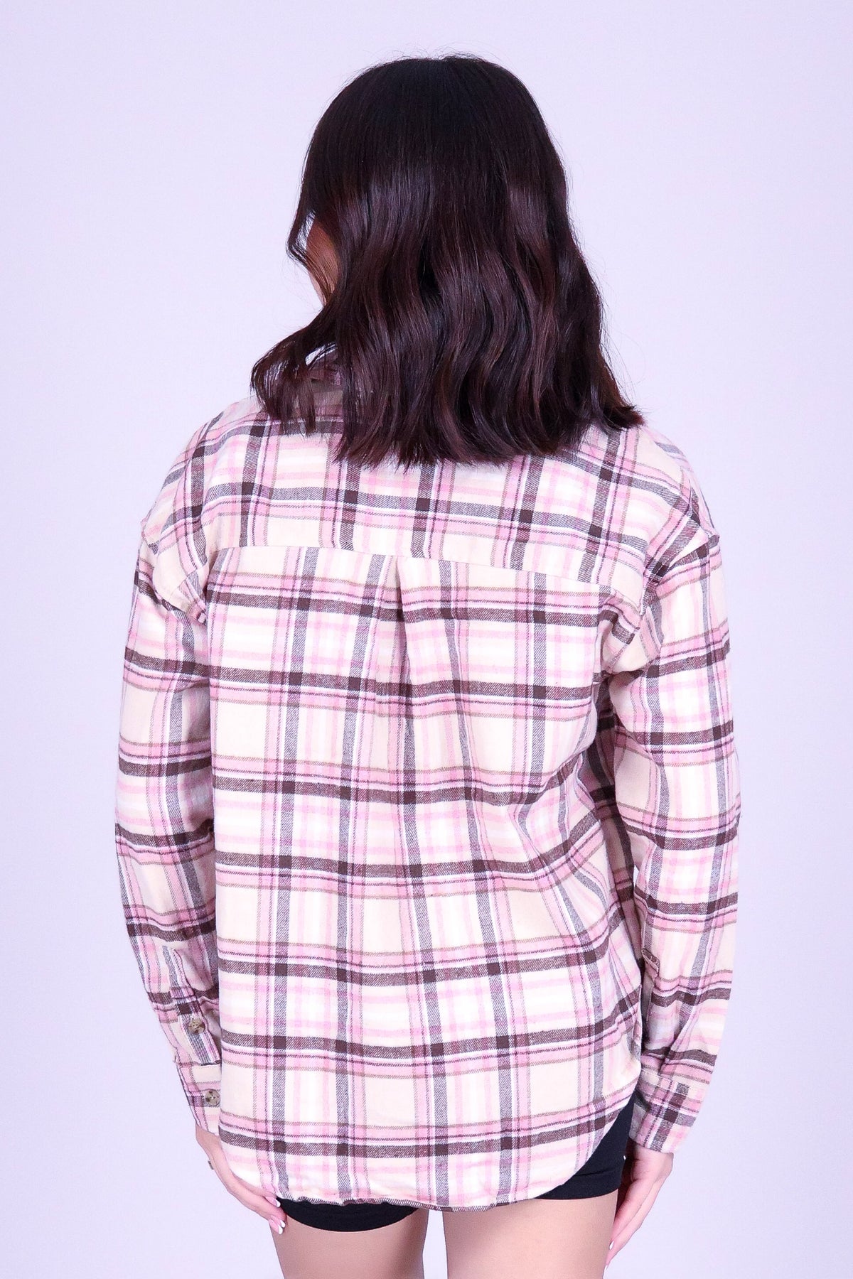 ROUGH CUT PLAID TOP