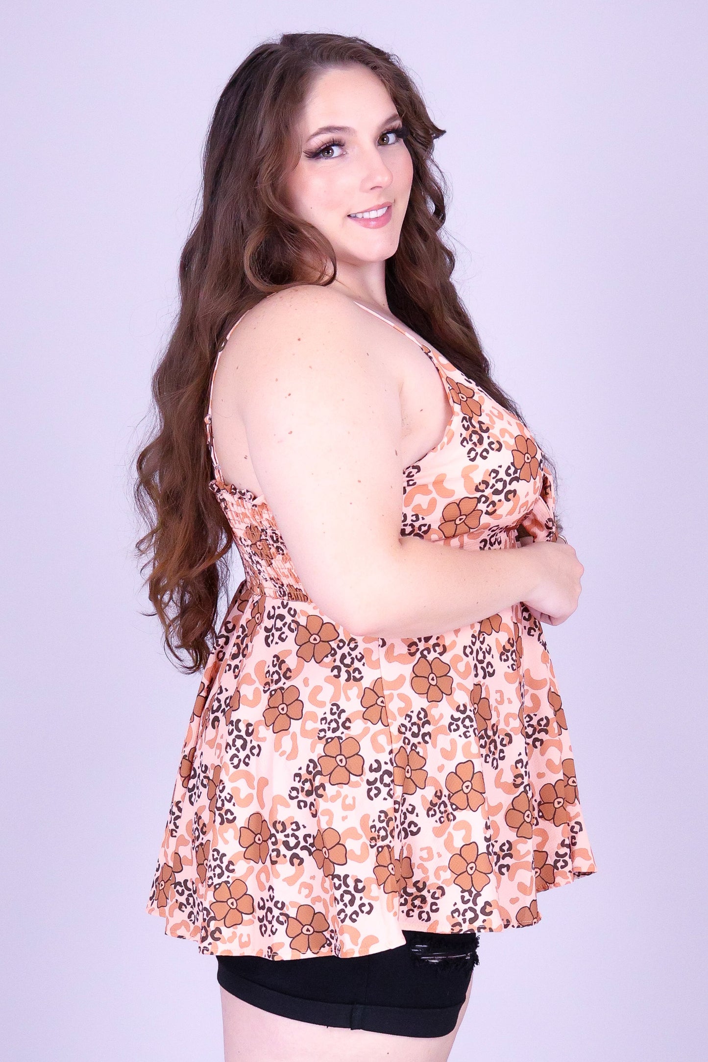 WILD PUAKENIKENI PEPLUM TOP