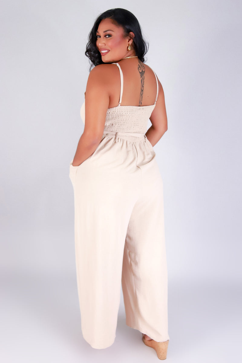 Jeans Warehouse Hawaii - PLUS SOLID JUMPSUITS - LOVELY DAYS JUMPSUIT | By ZENOBIA