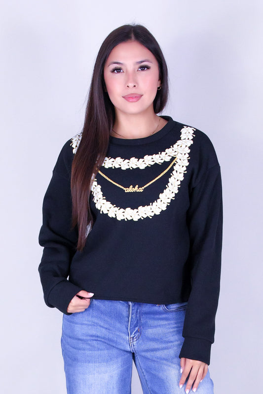 LAYERED PUAKENIKENI ALOHA SWEATER