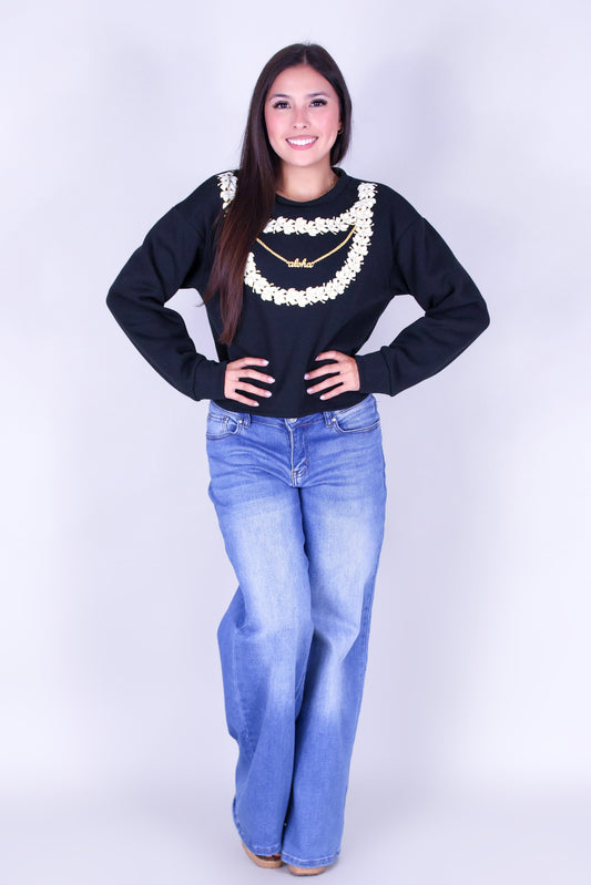 LAYERED PUAKENIKENI ALOHA SWEATER