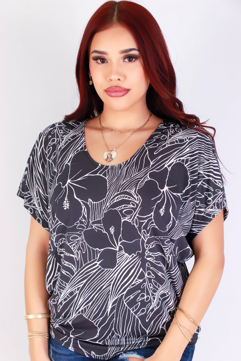 Jeans Warehouse Hawaii - SS PRINT - SECRET GARDEN DOLMAN TOP | By PAPERMOON/ B_ENVIED