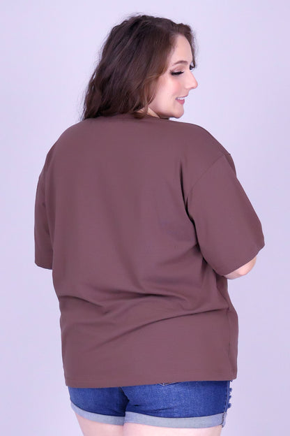 TI LEAF PIKAKE OVERSIZED LEI TEE