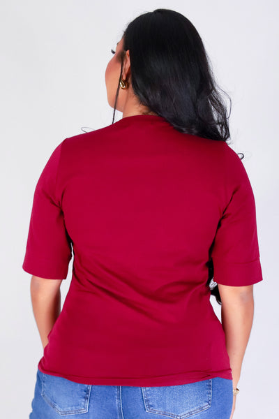 Jeans Warehouse Hawaii - PLUS BASIC V NECK TEES - VICTORIA TEE | By ACTIVE USA