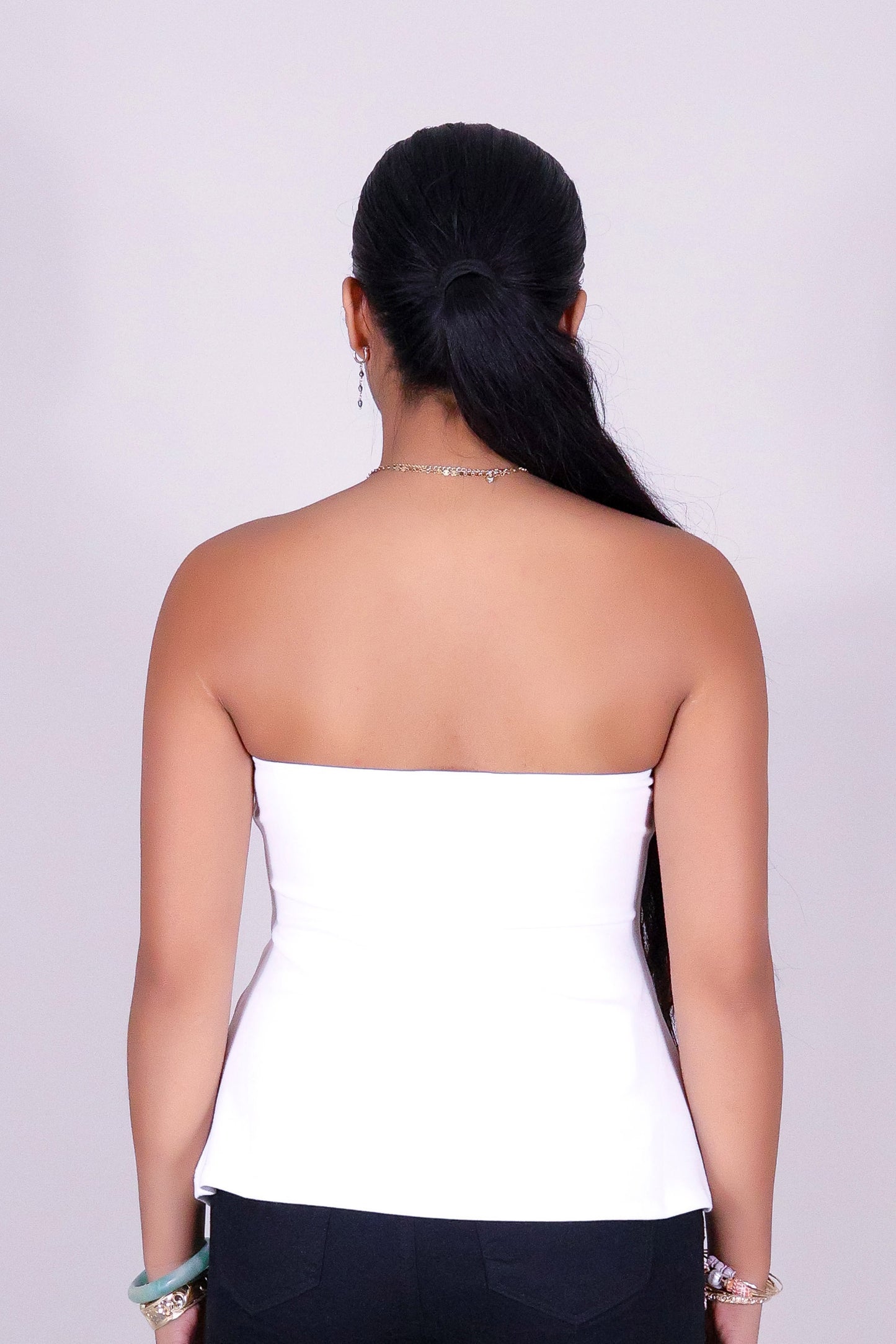 GET IT RIGHT PEPLUM TUBE TOP