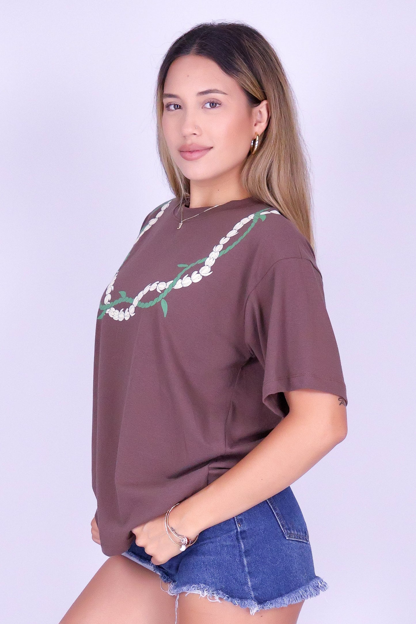 TI LEAF PIKAKE OVERSIZED TEE