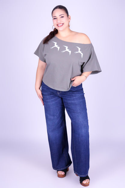 3 IWA OFF SHOULDER TEE