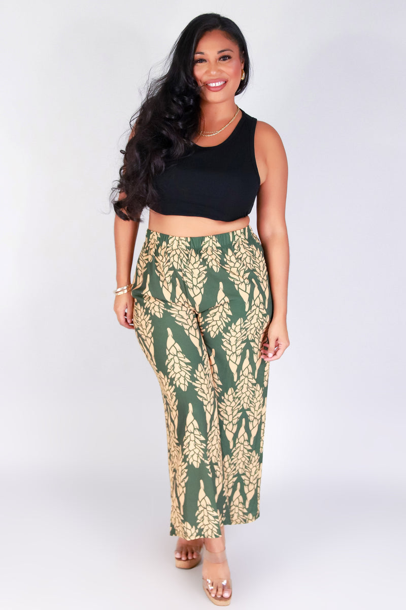 Jeans Warehouse Hawaii - PLUS PRINT WOVEN CAPRI&