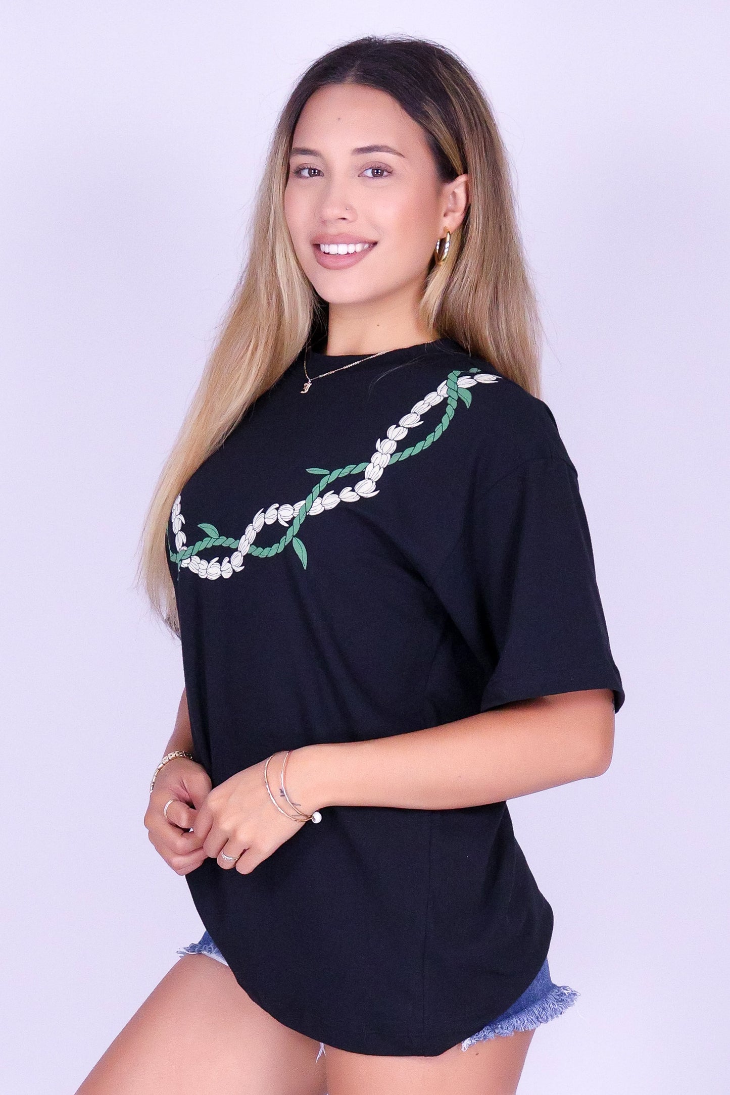TI LEAF PIKAKE OVERSIZED TEE