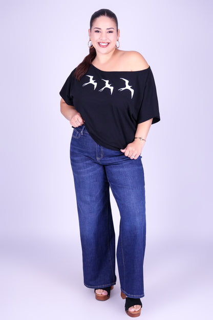3 IWA OFF SHOULDER TEE