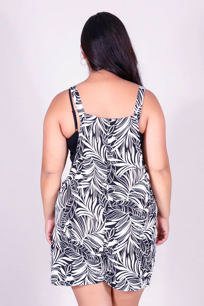 SUNSET TIDES OVERALL ROMPER