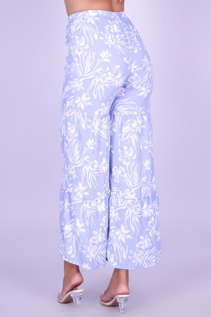 PALM & PETAL TIERED PANTS