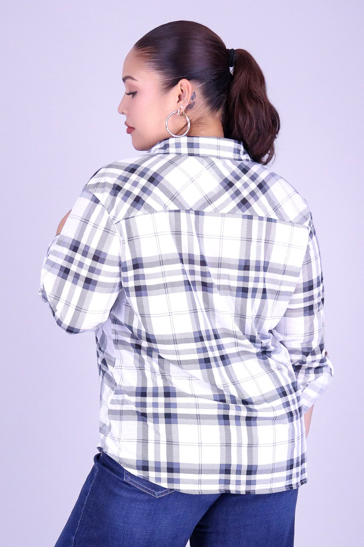FALL FOR ME PLAID TOP