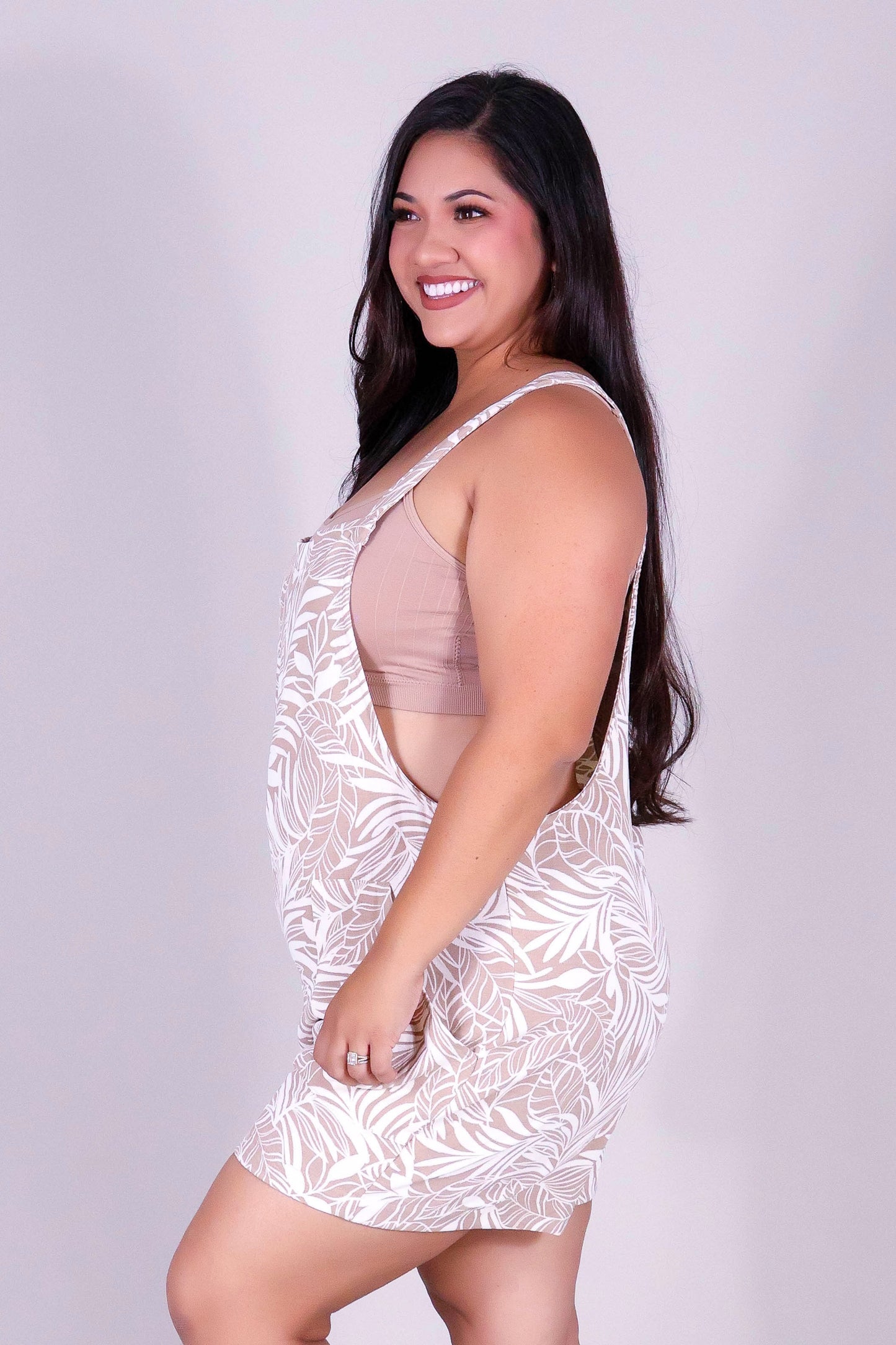 SUNSET TIDES OVERALL ROMPER