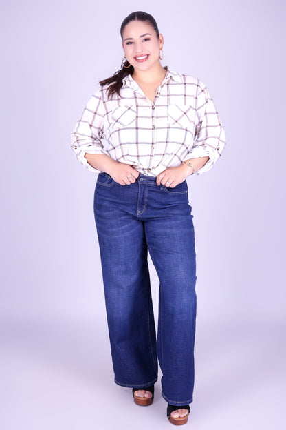FALL FOR ME PLAID TOP