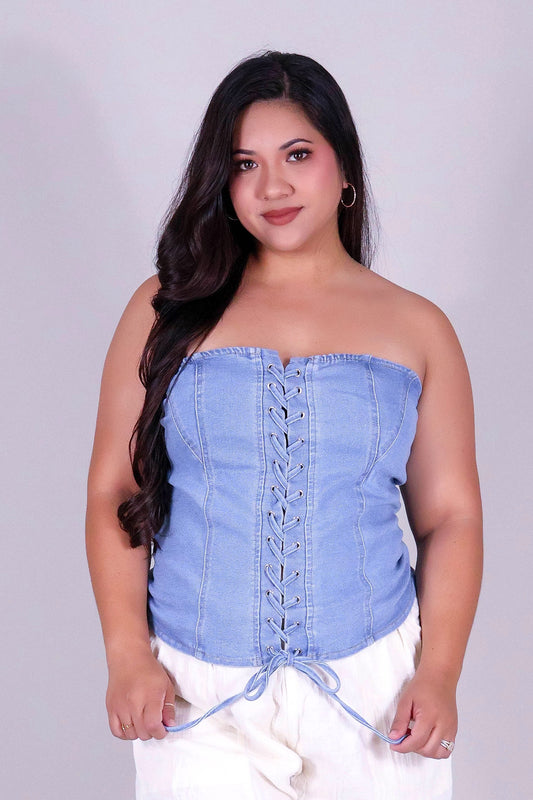BARE FORM DENIM CORSET