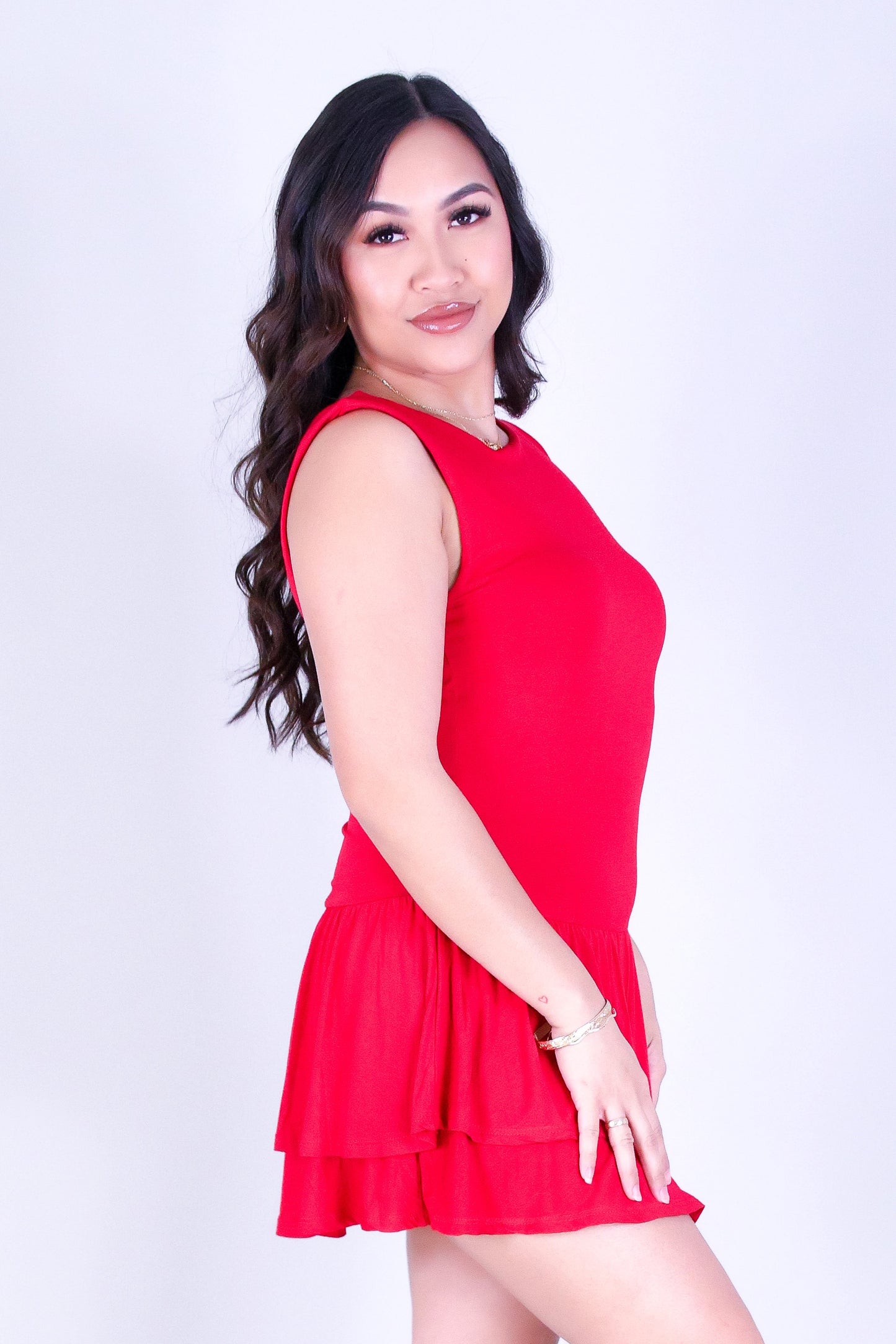 TWIRL ME RUFFLE DRESS