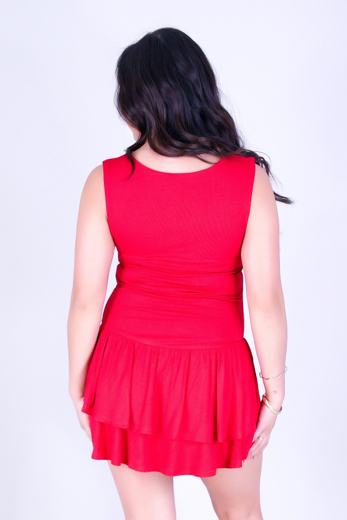TWIRL ME RUFFLE DRESS