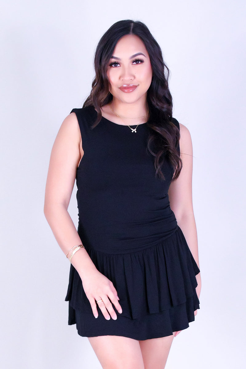 TWIRL ME RUFFLE DRESS