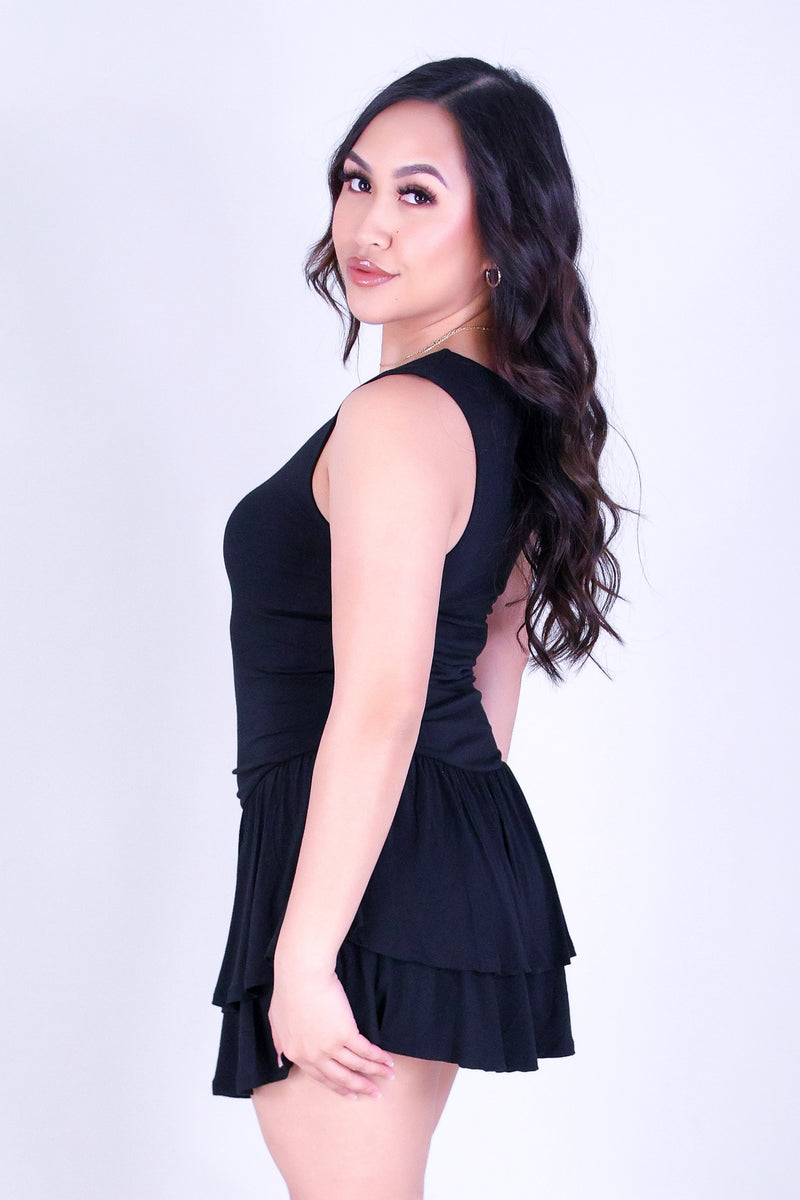 TWIRL ME RUFFLE DRESS