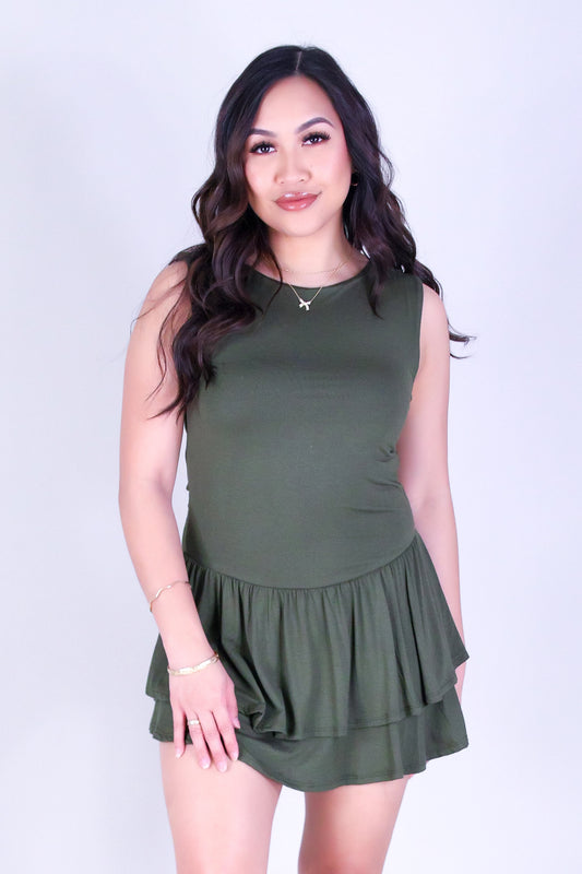 TWIRL ME RUFFLE DRESS