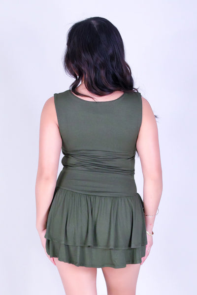 TWIRL ME RUFFLE DRESS