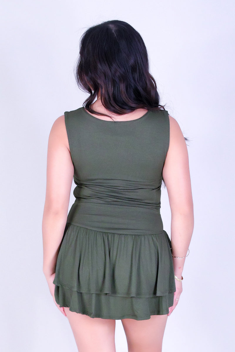 TWIRL ME RUFFLE DRESS