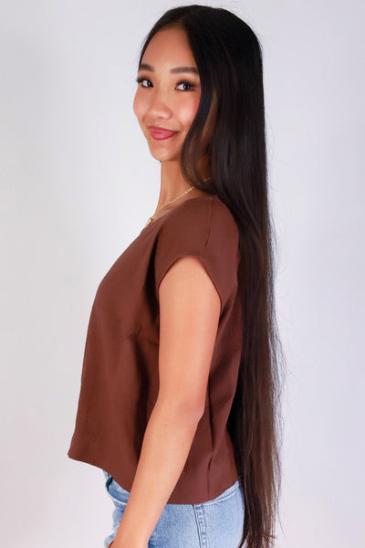 Jeans Warehouse Hawaii - TANK SOLID WOVEN CASUAL TOPS - SWEET EASE TOP | By ZENANA (KC EXCLUSIVE,INC