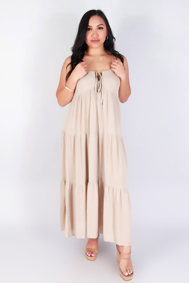 Jeans Warehouse Hawaii - SOLID LONG DRESSES - SOFTLY STUNNING DRESS | By OLIVE & CO