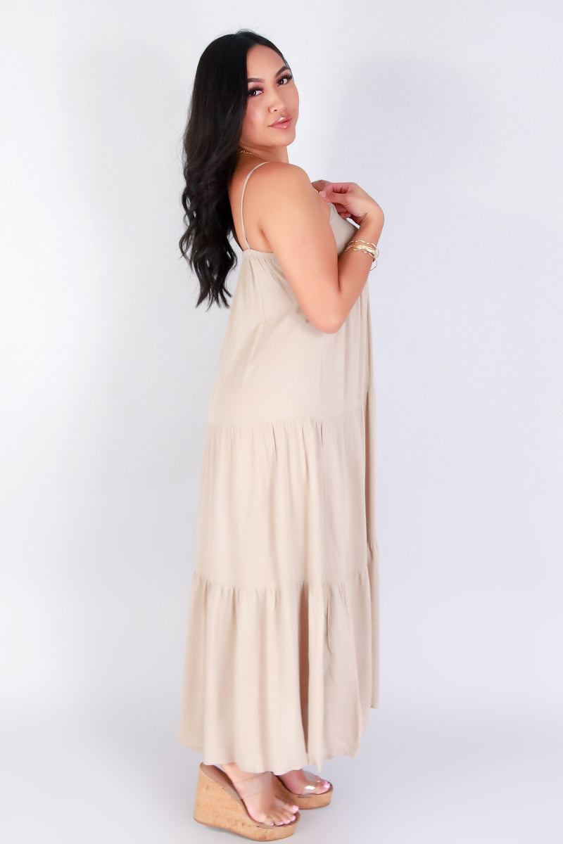 Jeans Warehouse Hawaii - SOLID LONG DRESSES - SOFTLY STUNNING DRESS | By OLIVE & CO