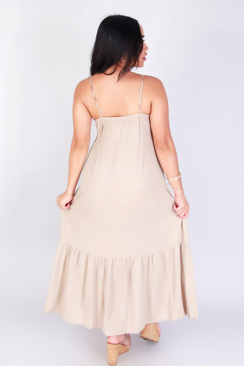 Jeans Warehouse Hawaii - SOLID LONG DRESSES - SOFTLY STUNNING DRESS | By OLIVE & CO