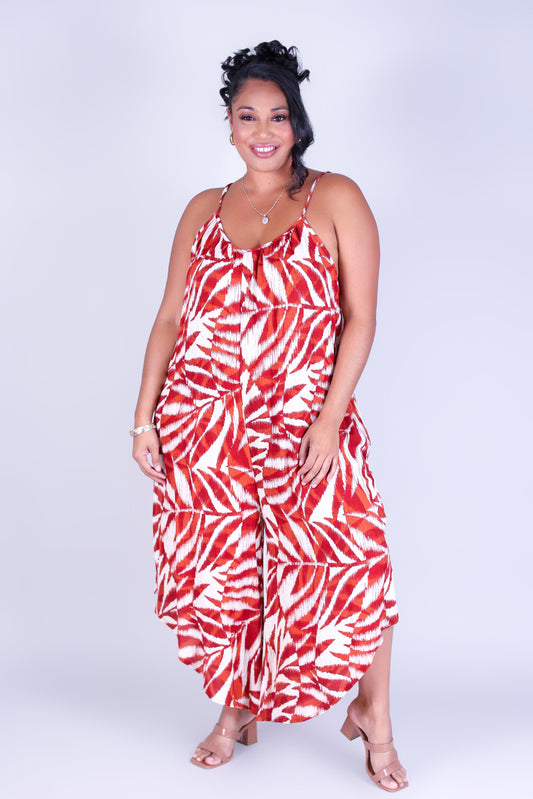 WATERCOLOR PARADISE NO WAIST JUMPSUIT