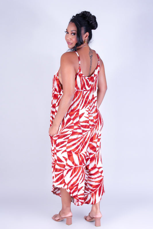 WATERCOLOR PARADISE NO WAIST JUMPSUIT