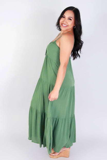 Jeans Warehouse Hawaii - SOLID LONG DRESSES - SOFTLY STUNNING DRESS | By OLIVE & CO