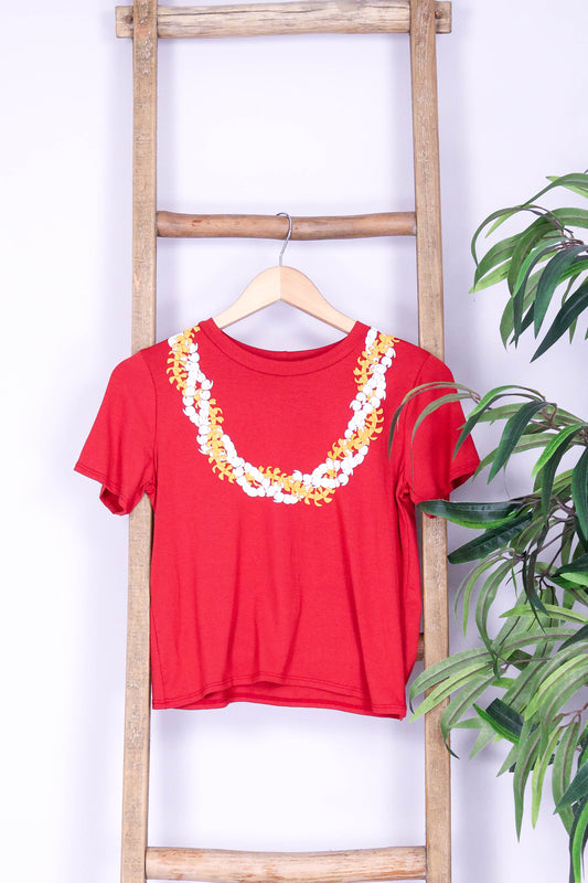 TWISTED PUAKENIKENI PIKAKE LEI TEE | KIDS SIZE 8-16