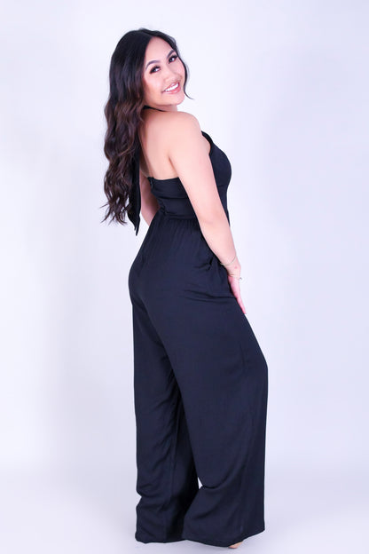 ELEGANT HALTER JUMPSUIT
