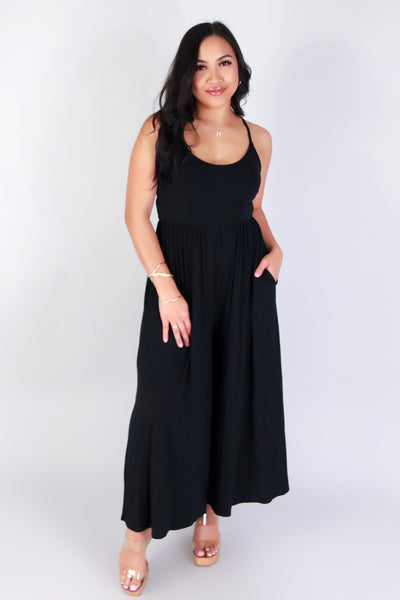 Jeans Warehouse Hawaii - SOLID JUMPERS - STATEMENT IN MOTION JUMPSUIT | By OLIVE & CO