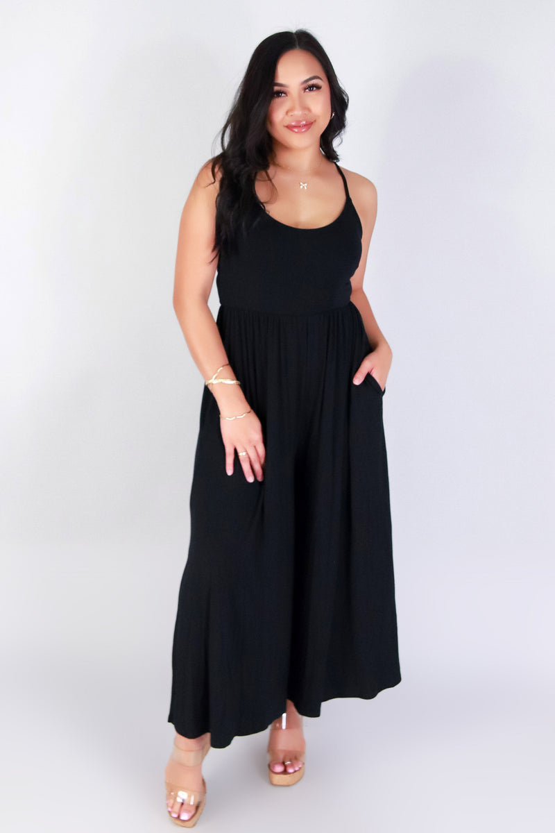 Jeans Warehouse Hawaii - SOLID JUMPERS - STATEMENT IN MOTION JUMPSUIT | By OLIVE & CO