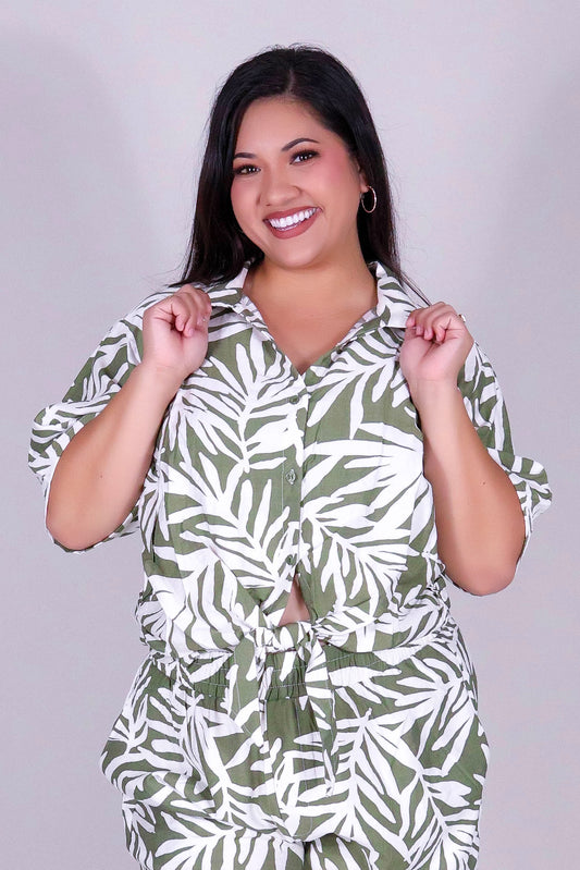 SUNLEAF BUTTON DOWN TOP